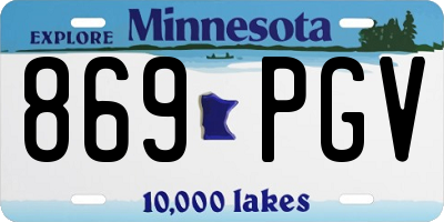 MN license plate 869PGV