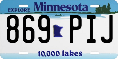 MN license plate 869PIJ