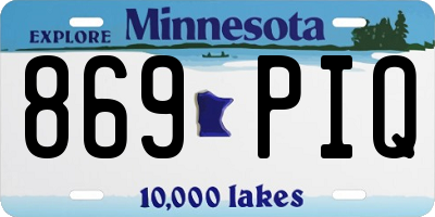 MN license plate 869PIQ