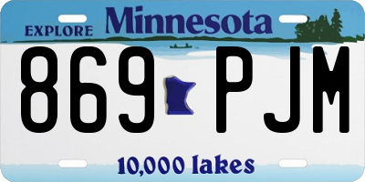 MN license plate 869PJM