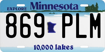 MN license plate 869PLM