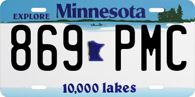 MN license plate 869PMC