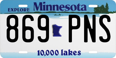 MN license plate 869PNS