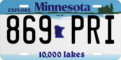 MN license plate 869PRI