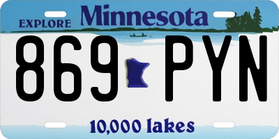 MN license plate 869PYN