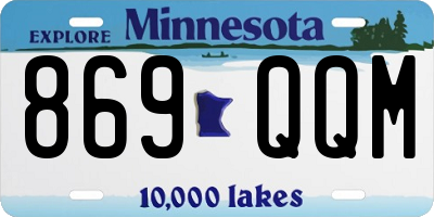 MN license plate 869QQM