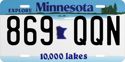 MN license plate 869QQN