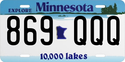 MN license plate 869QQQ