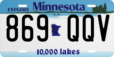 MN license plate 869QQV