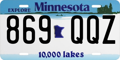 MN license plate 869QQZ