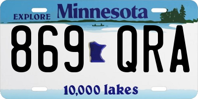 MN license plate 869QRA