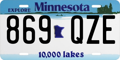 MN license plate 869QZE