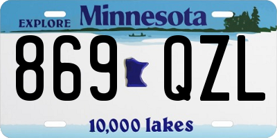 MN license plate 869QZL