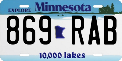 MN license plate 869RAB