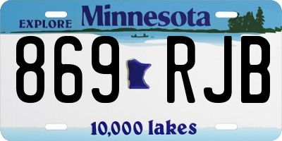 MN license plate 869RJB