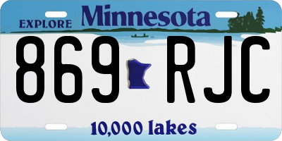 MN license plate 869RJC