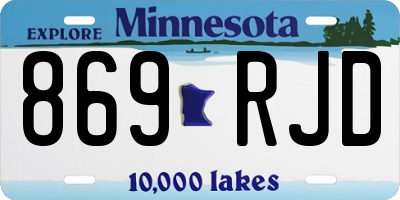 MN license plate 869RJD