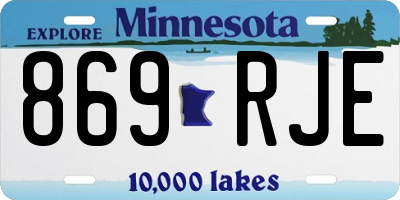 MN license plate 869RJE