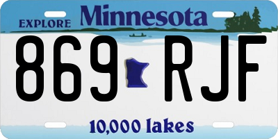 MN license plate 869RJF