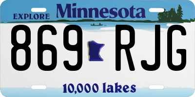 MN license plate 869RJG