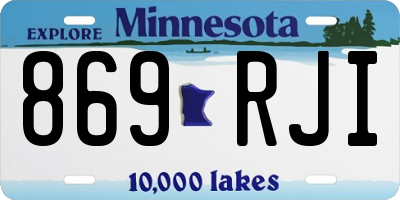 MN license plate 869RJI