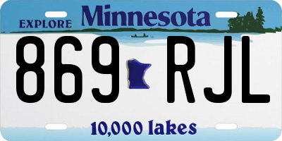 MN license plate 869RJL