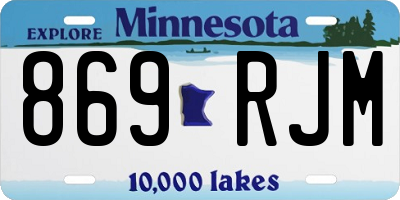 MN license plate 869RJM