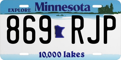 MN license plate 869RJP
