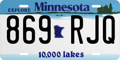 MN license plate 869RJQ