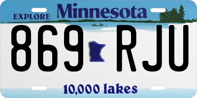 MN license plate 869RJU