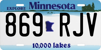 MN license plate 869RJV