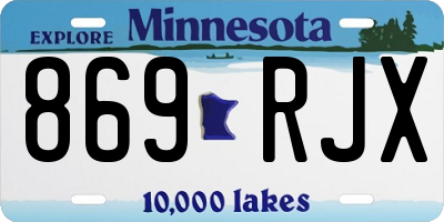 MN license plate 869RJX