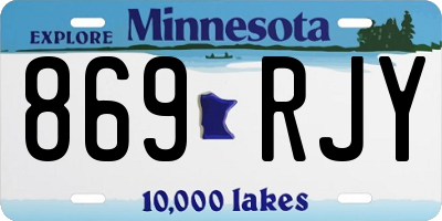 MN license plate 869RJY