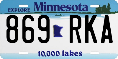 MN license plate 869RKA