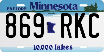 MN license plate 869RKC