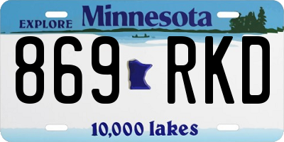 MN license plate 869RKD