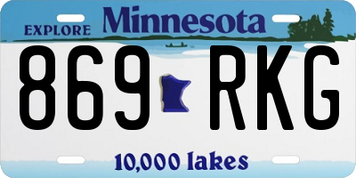 MN license plate 869RKG