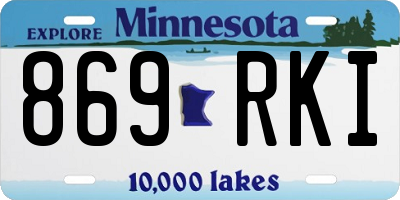 MN license plate 869RKI