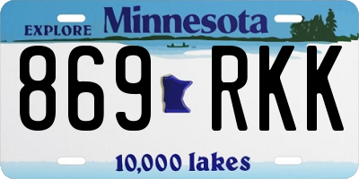 MN license plate 869RKK