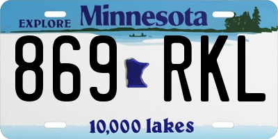 MN license plate 869RKL