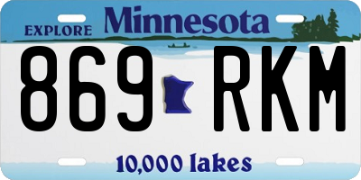MN license plate 869RKM
