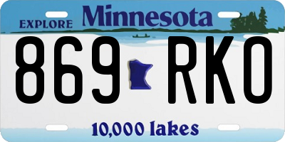 MN license plate 869RKO