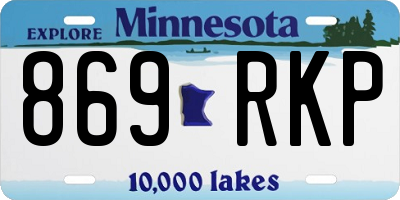 MN license plate 869RKP