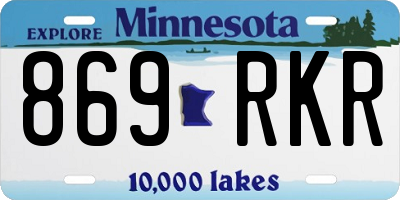 MN license plate 869RKR