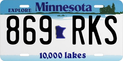 MN license plate 869RKS