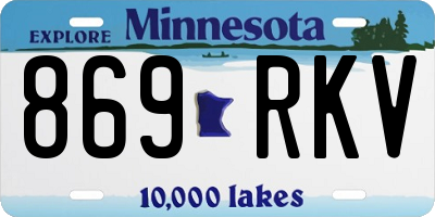 MN license plate 869RKV
