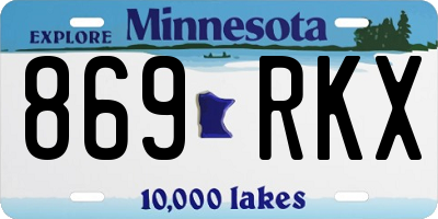 MN license plate 869RKX