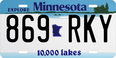 MN license plate 869RKY