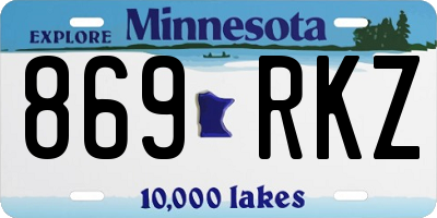 MN license plate 869RKZ