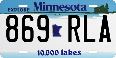 MN license plate 869RLA